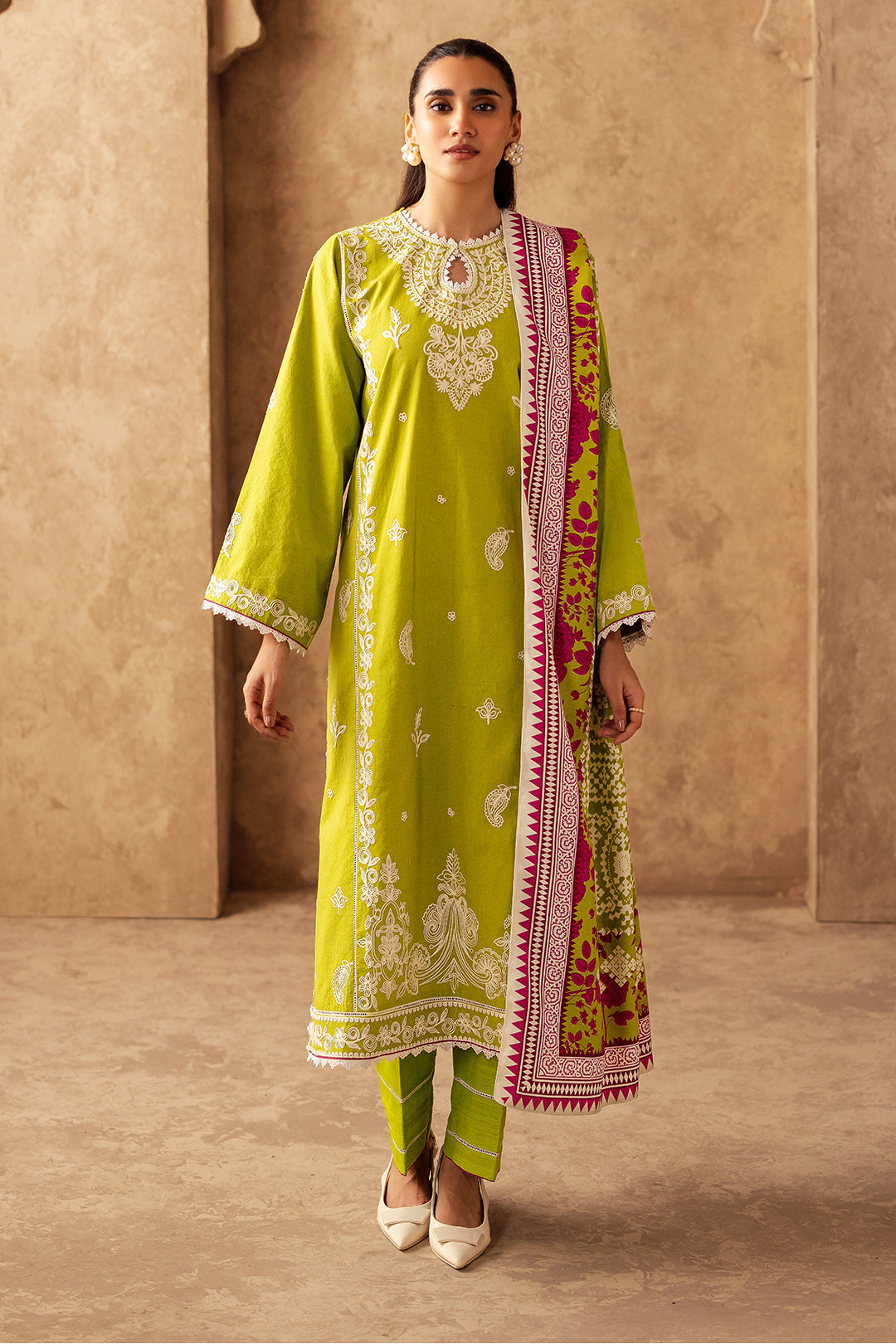 Zellbury | Unstitched 3 Piece Khaddar | Embroidered Shirt Shalwar Shawl - 0316 - House Of Zarish