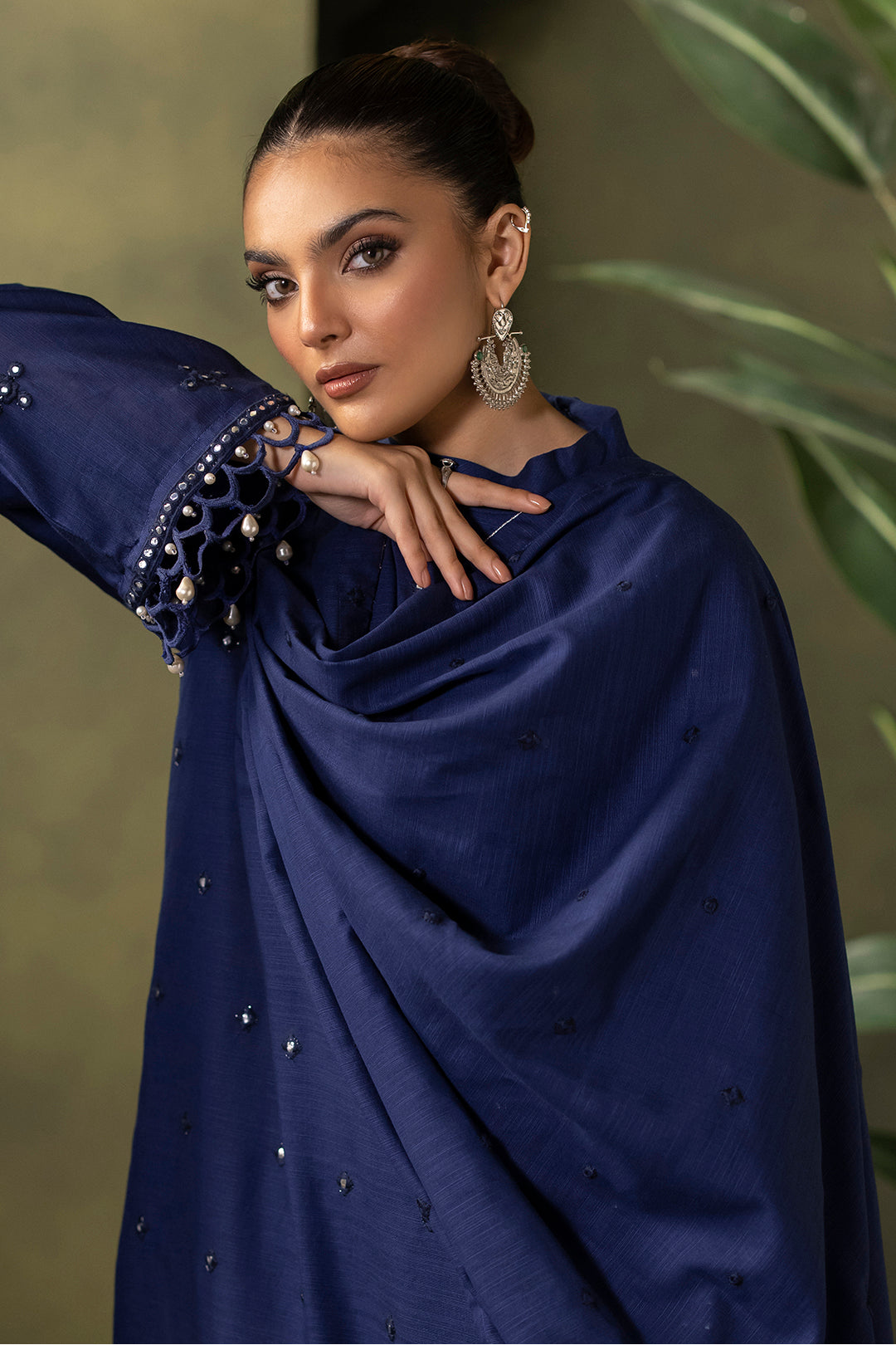 Zellbury | Unstitched 3 Piece Khaddar | Embroidered Shirt Shalwar Dupatta - 0322 - House Of Zarish