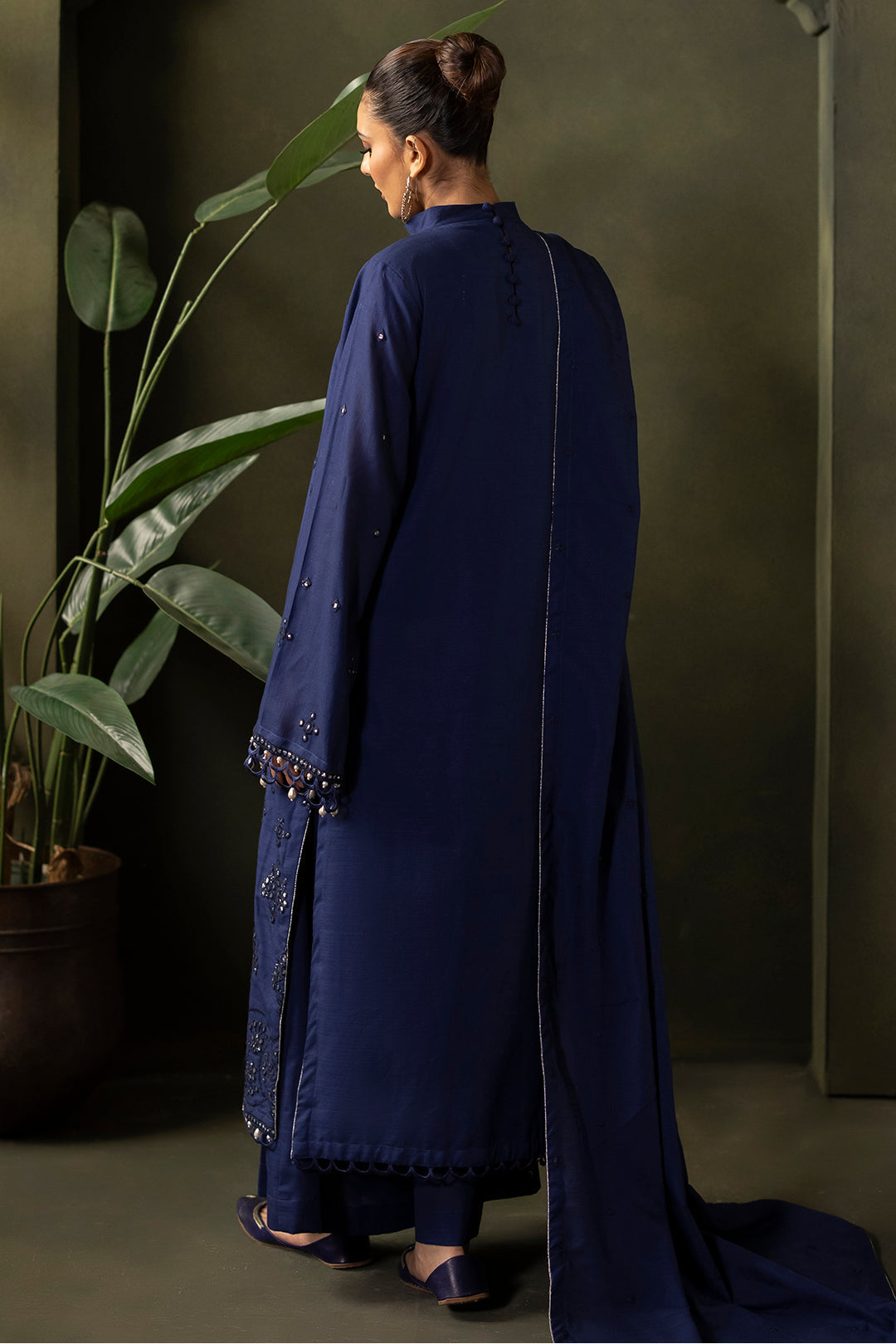 Zellbury | Unstitched 3 Piece Khaddar | Embroidered Shirt Shalwar Dupatta - 0322 - House Of Zarish