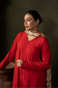 Zellbury | Unstitched 3 Piece Viscose | Embroidered Shirt Shalwar Dupatta - 0324 - Libasekhas