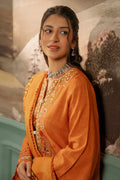 Zellbury | Unstitched 3 Piece Khaddar | Embroidered Shirt Shalwar Dupatta - 0413 - House Of Zarish