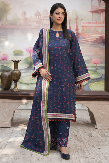 Zellbury | Unstitched 3 Piece Khaddar | Embroidered Shirt Shalwar Dupatta - 0478 - Libasekhas