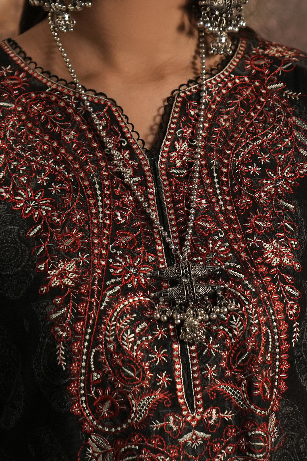 Zellbury | Unstitched 3 Piece Khaddar | Embroidered Shirt Shalwar Dupatta - 0480 - Libasekhas