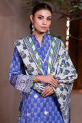 Zellbury | Unstitched 3 Piece Khaddar | Embroidered Shirt Shalwar Dupatta - 0589 - Libasekhas