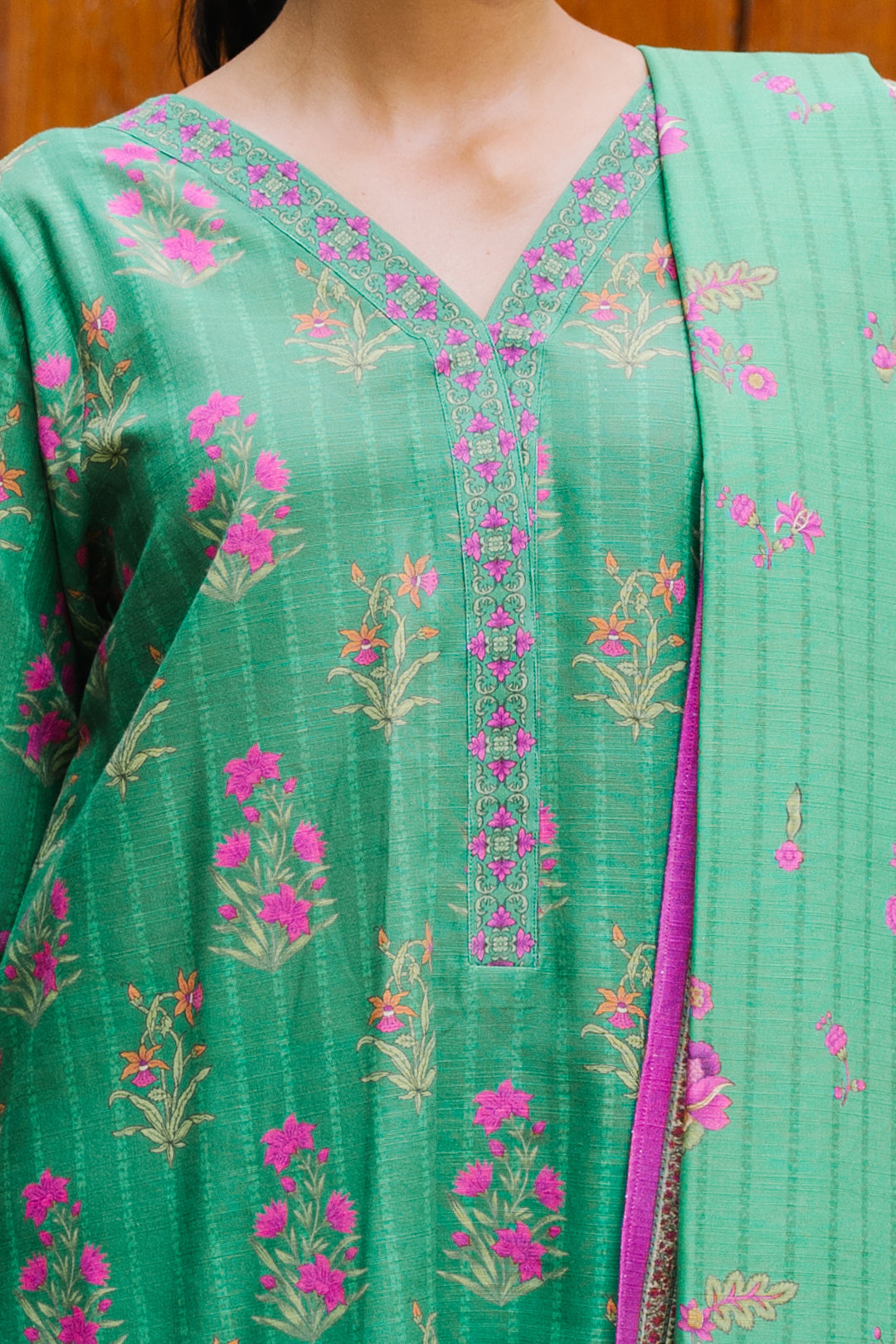 Zellbury | Unstitched 2 Piece Khaddar | Shirt Dupatta - 0159 - House Of Zarish