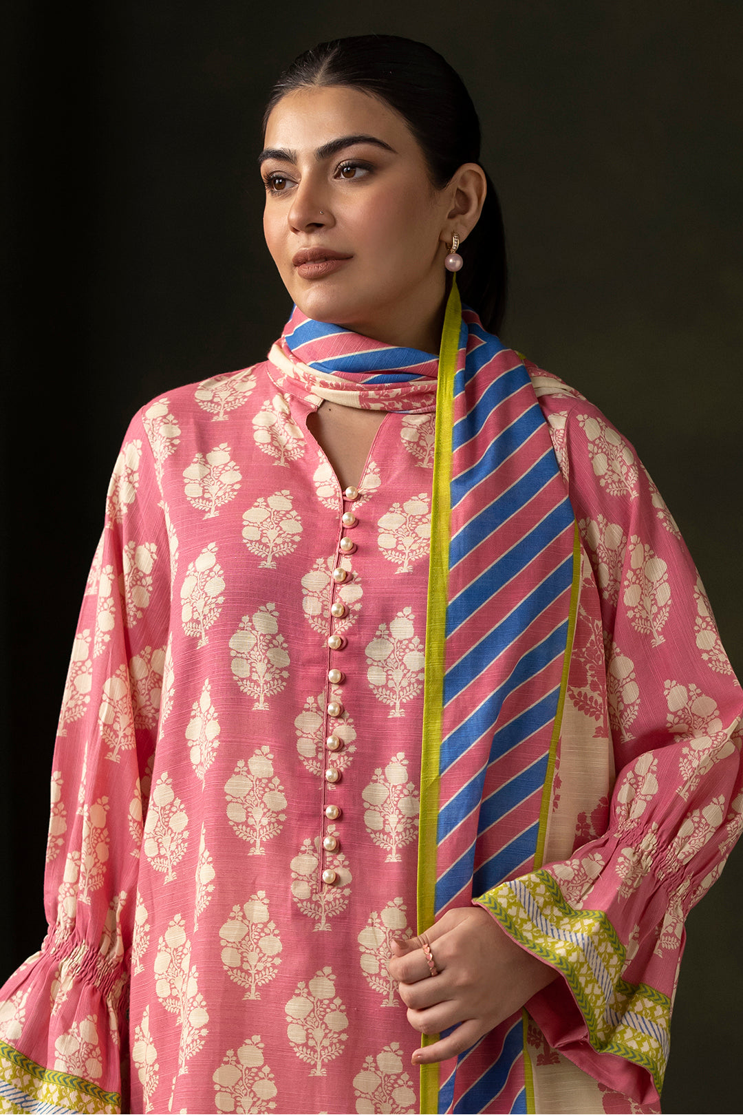 Zellbury | Unstitched 2 Piece Khaddar | Shirt Dupatta - 0160 - House Of Zarish