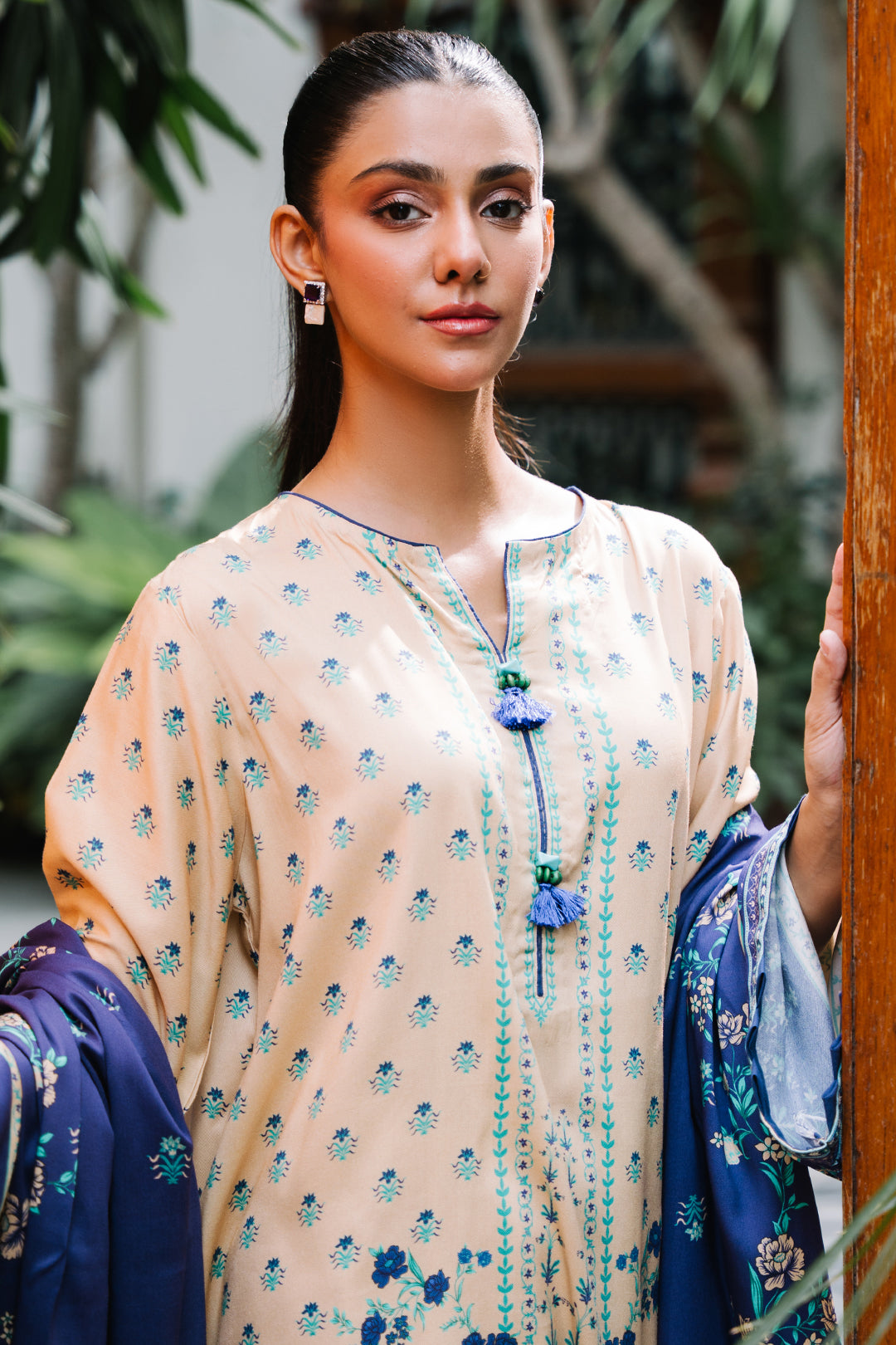 Zellbury | Unstitched 2 Piece Viscose | Shirt Dupatta - 0161 - House Of Zarish