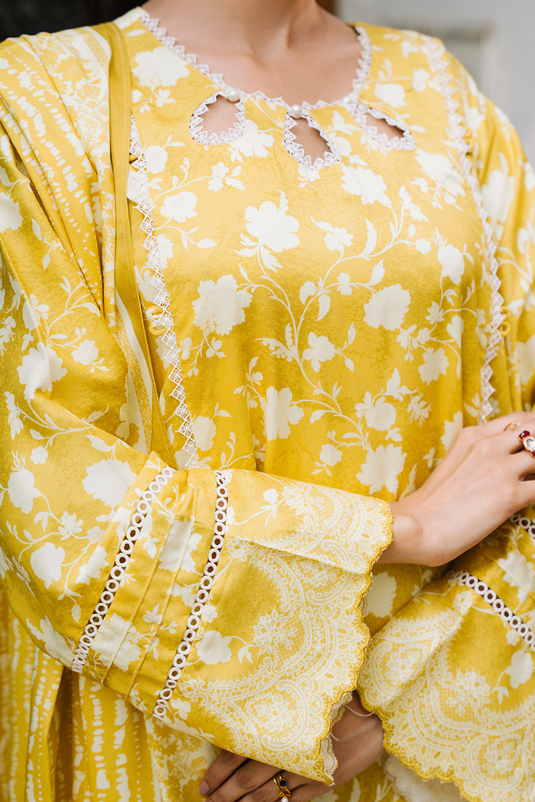 Zellbury | Unstitched 2 Piece Viscose | Shirt Dupatta - 0162 - House Of Zarish
