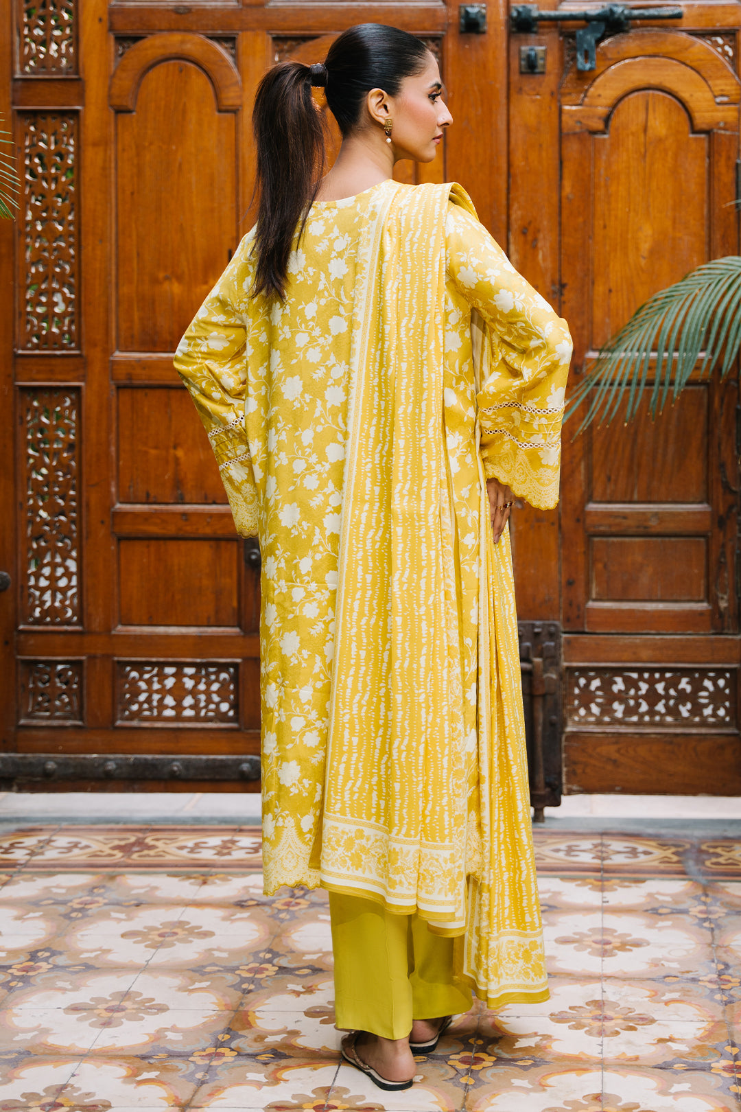Zellbury | Unstitched 2 Piece Viscose | Shirt Dupatta - 0162 - House Of Zarish