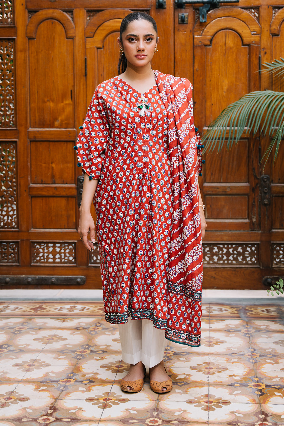Zellbury | Unstitched 2 Piece Khaddar | Shirt Dupatta - 0250 - House Of Zarish