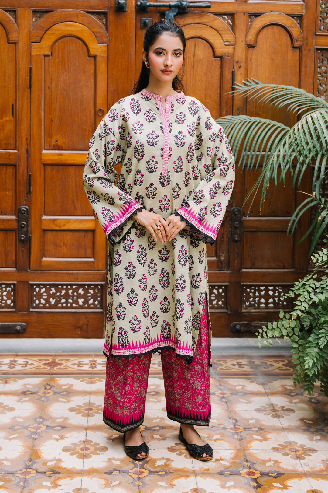 Zellbury | Unstitched 2 Piece Khaddar | Shirt Shalwar - 0260 - Libasekhas