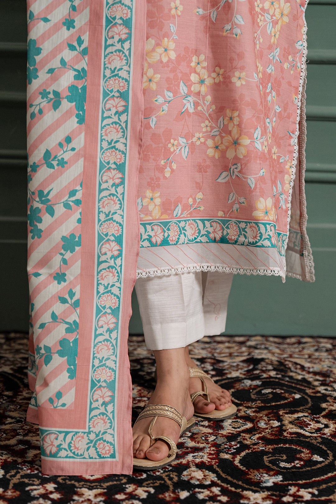 Zellbury | Unstitched 2 Piece Khaddar | Shirt Dupatta - 0331 - House Of Zarish