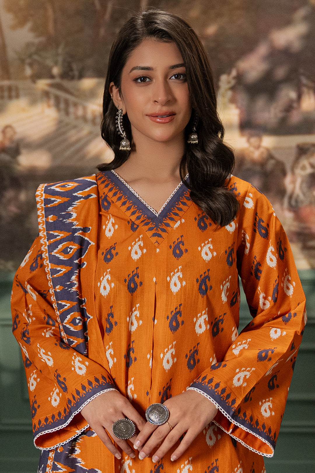 Zellbury | Unstitched 2 Piece Khaddar | Shirt Dupatta - 0335 - House Of Zarish