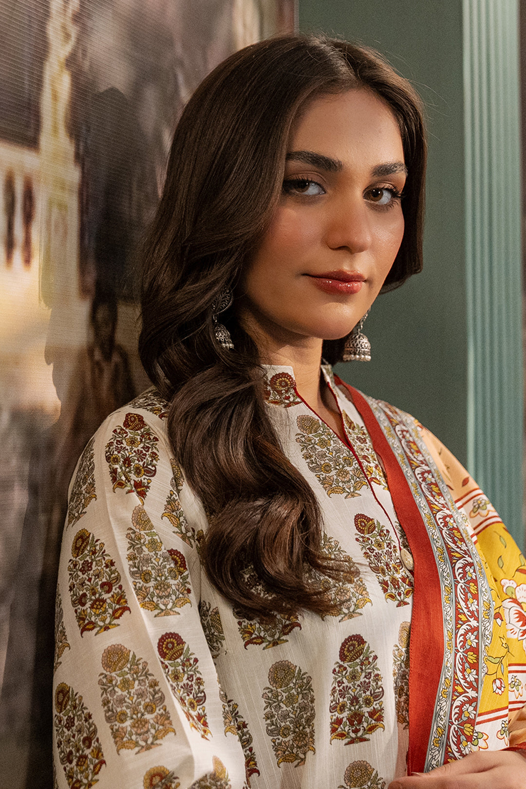Zellbury | Unstitched 2 Piece Khaddar | Shirt Dupatta - 0336 - House Of Zarish