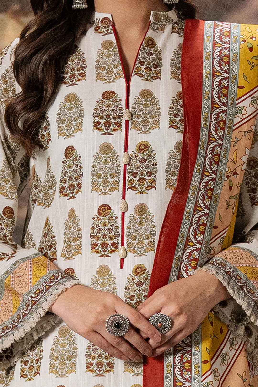 Zellbury | Unstitched 2 Piece Khaddar | Shirt Dupatta - 0336 - Libasekhas