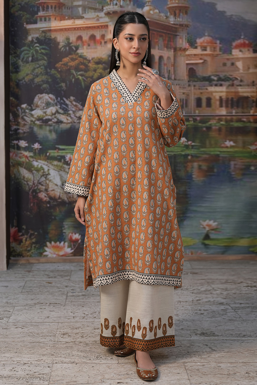 Zellbury | Unstitched 2 Piece Khaddar | Shirt Shalwar - 0339 - Libasekhas