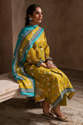 Zellbury | Unstitched 2 Piece Khaddar | Shirt Dupatta - 0423 - Libasekhas