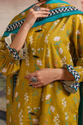 Zellbury | Unstitched 2 Piece Khaddar | Shirt Dupatta - 0423 - House Of Zarish
