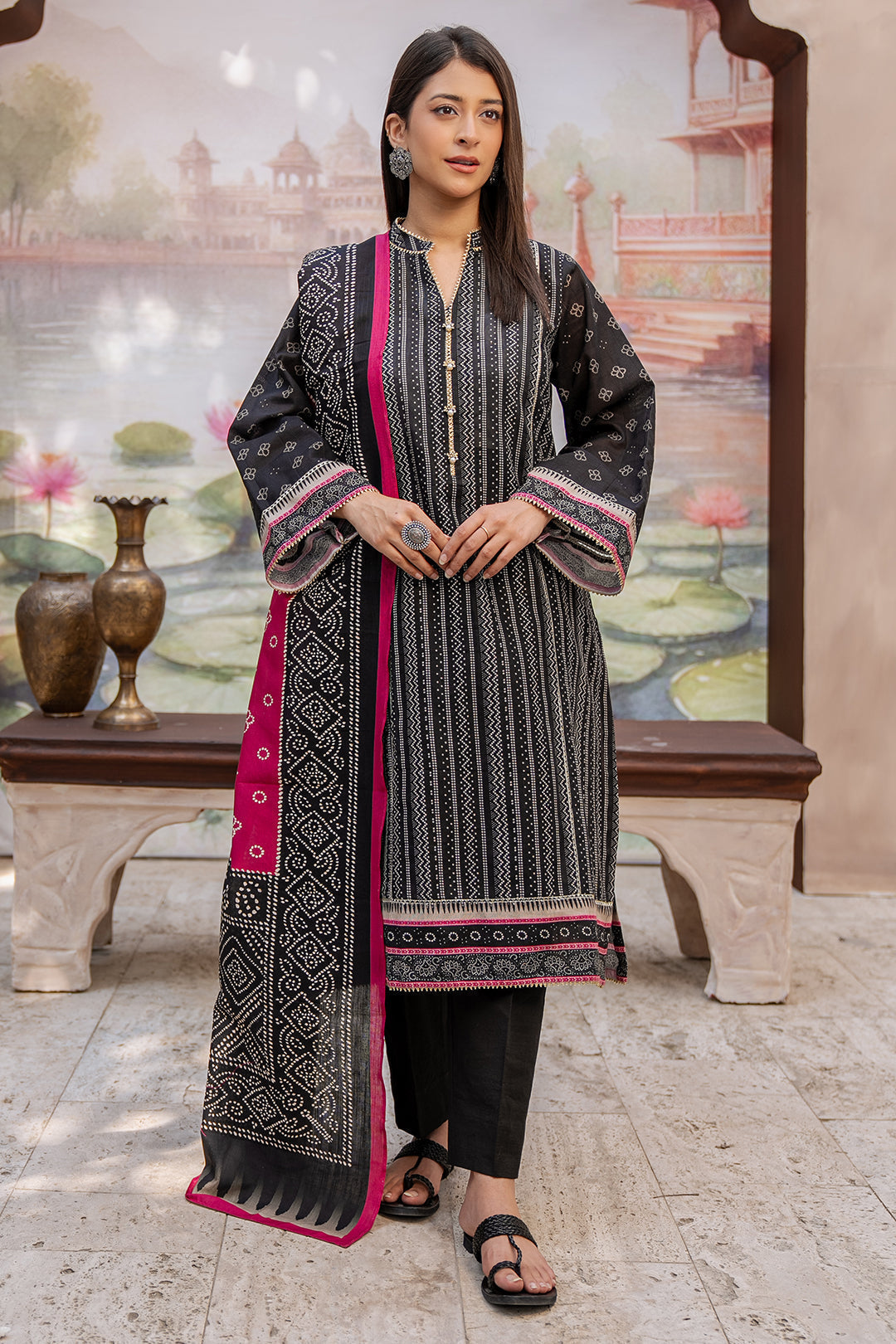 Zellbury | Unstitched 2 Piece Khaddar | Shirt Dupatta - 0428 - House Of Zarish