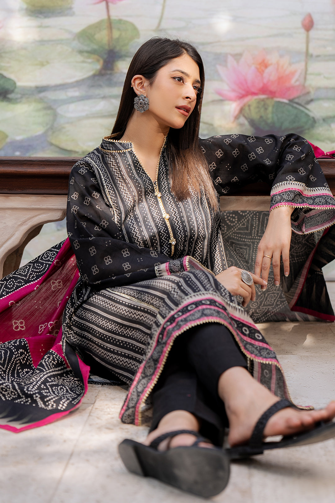 Zellbury | Unstitched 2 Piece Khaddar | Shirt Dupatta - 0428 - House Of Zarish