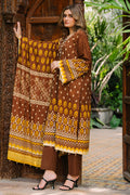 Zellbury | Unstitched 3 Piece Khaddar | Shirt Shalwar Dupatta - 0182 - House Of Zarish