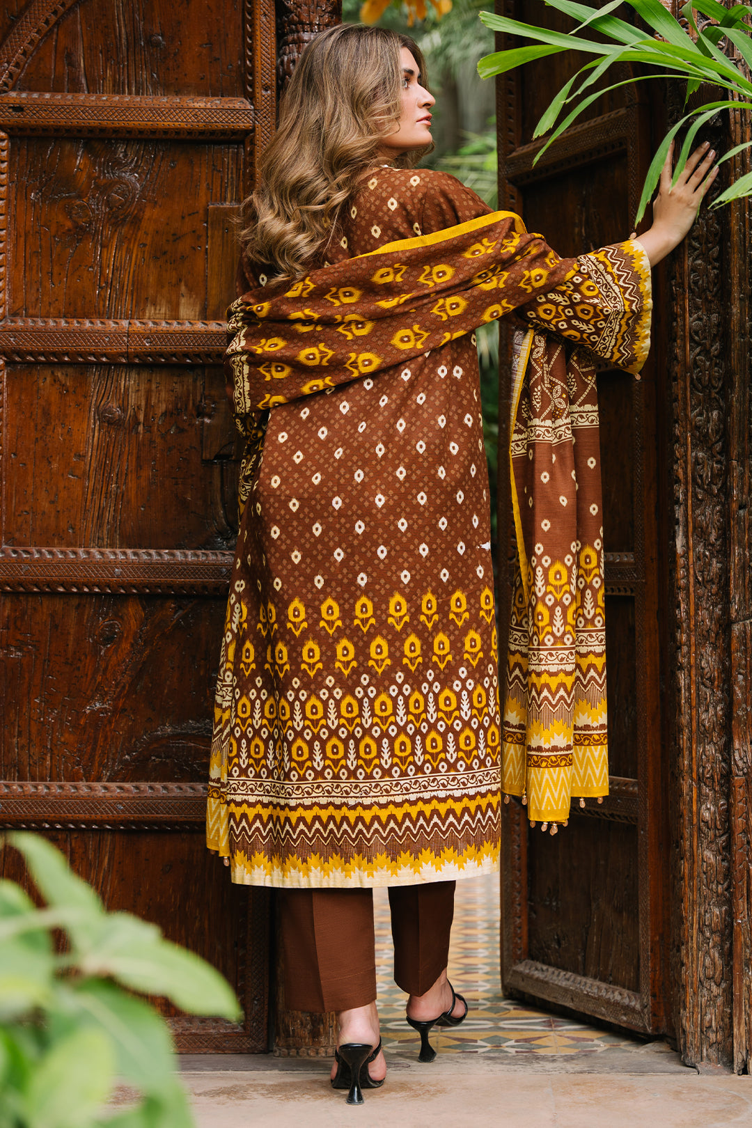 Zellbury | Unstitched 3 Piece Khaddar | Shirt Shalwar Dupatta - 0182 - House Of Zarish