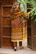 Zellbury | Unstitched 3 Piece Khaddar | Shirt Shalwar Dupatta - 0182 - House Of Zarish