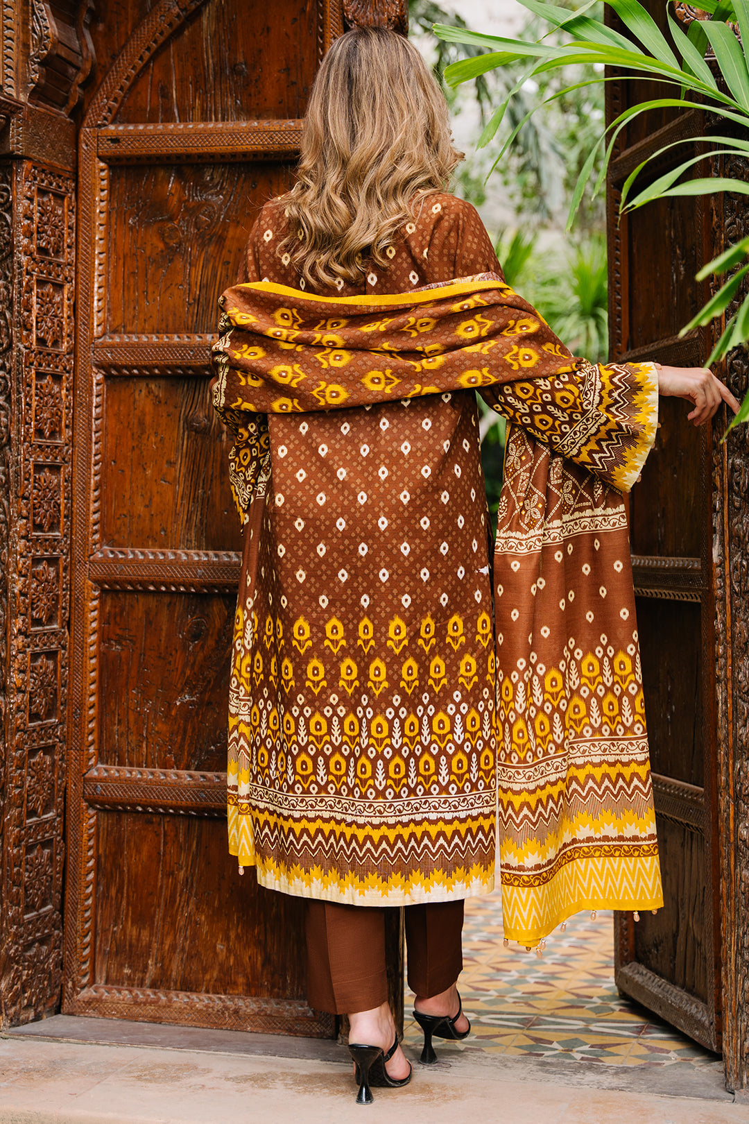 Zellbury | Unstitched 3 Piece Khaddar | Shirt Shalwar Dupatta - 0182 - House Of Zarish