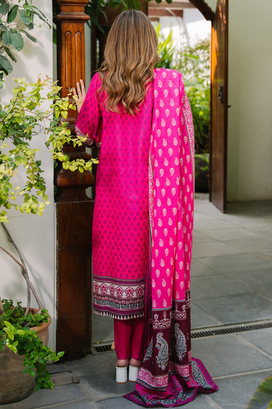 Zellbury | Unstitched 3 Piece Khaddar | Shirt Shalwar Dupatta - 0184 - House Of Zarish