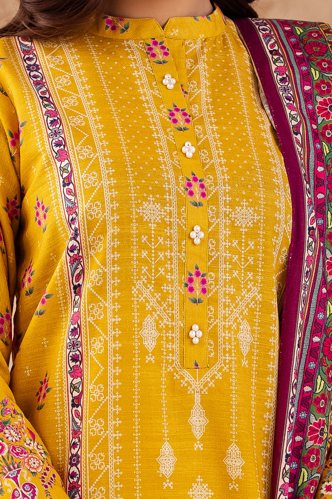 Zellbury | Unstitched 3 Piece Khaddar | Shirt Shalwar Dupatta - 0186 - House Of Zarish
