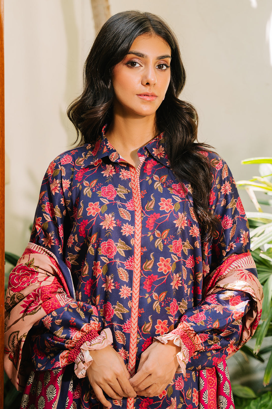 Zellbury | Unstitched 3 Piece Viscose | Shirt Shalwar Dupatta - 0187 - House Of Zarish