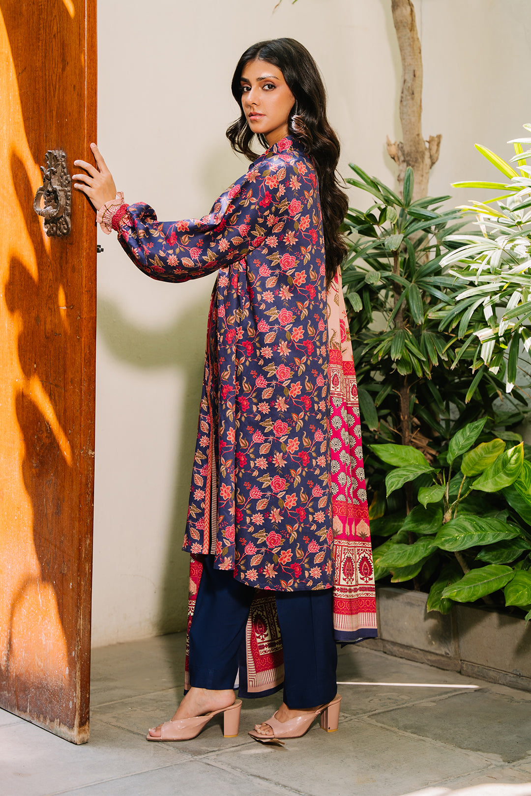 Zellbury | Unstitched 3 Piece Viscose | Shirt Shalwar Dupatta - 0187 - House Of Zarish