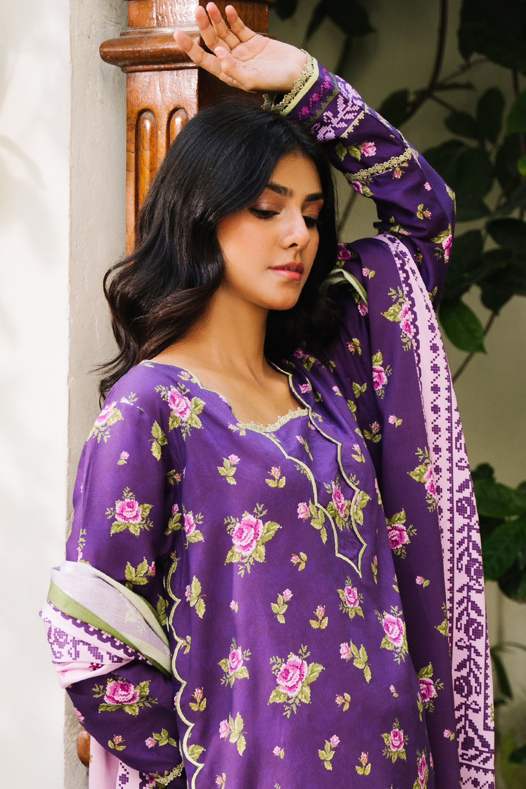 Zellbury | Unstitched 3 Piece Viscose | Shirt Shalwar Dupatta - 0188 - House Of Zarish