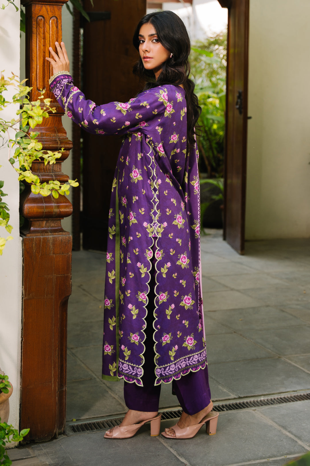 Zellbury | Unstitched 3 Piece Viscose | Shirt Shalwar Dupatta - 0188 - House Of Zarish