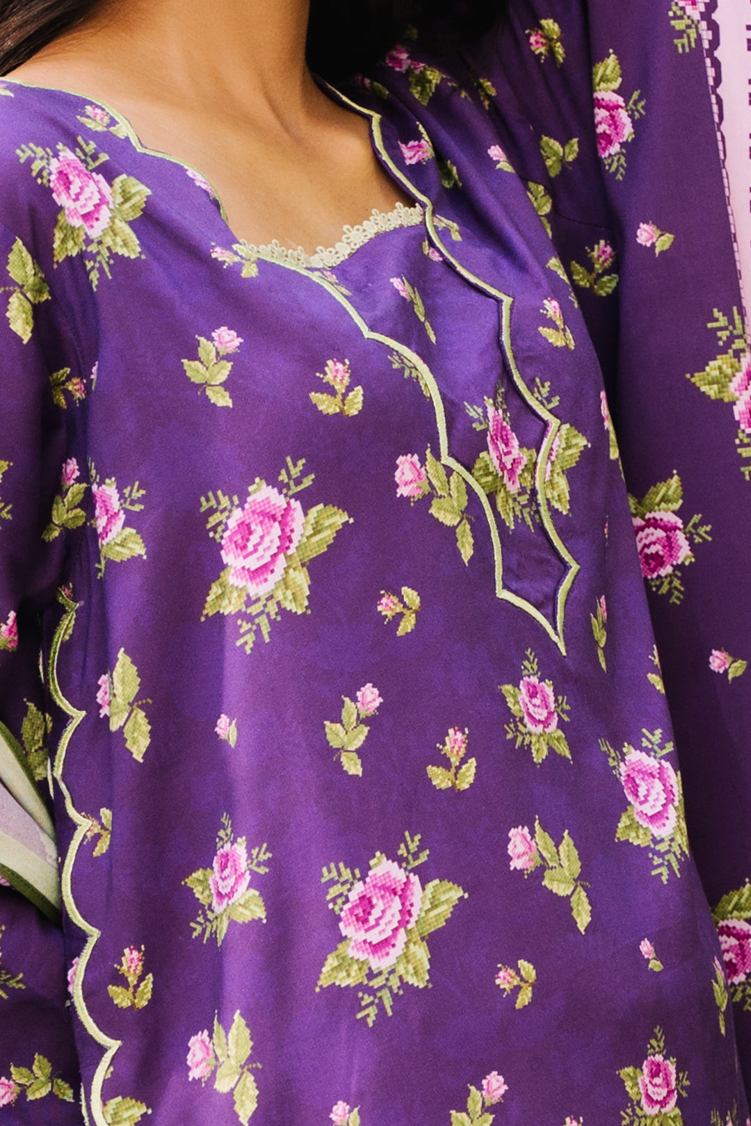 Zellbury | Unstitched 3 Piece Viscose | Shirt Shalwar Dupatta - 0188 - House Of Zarish