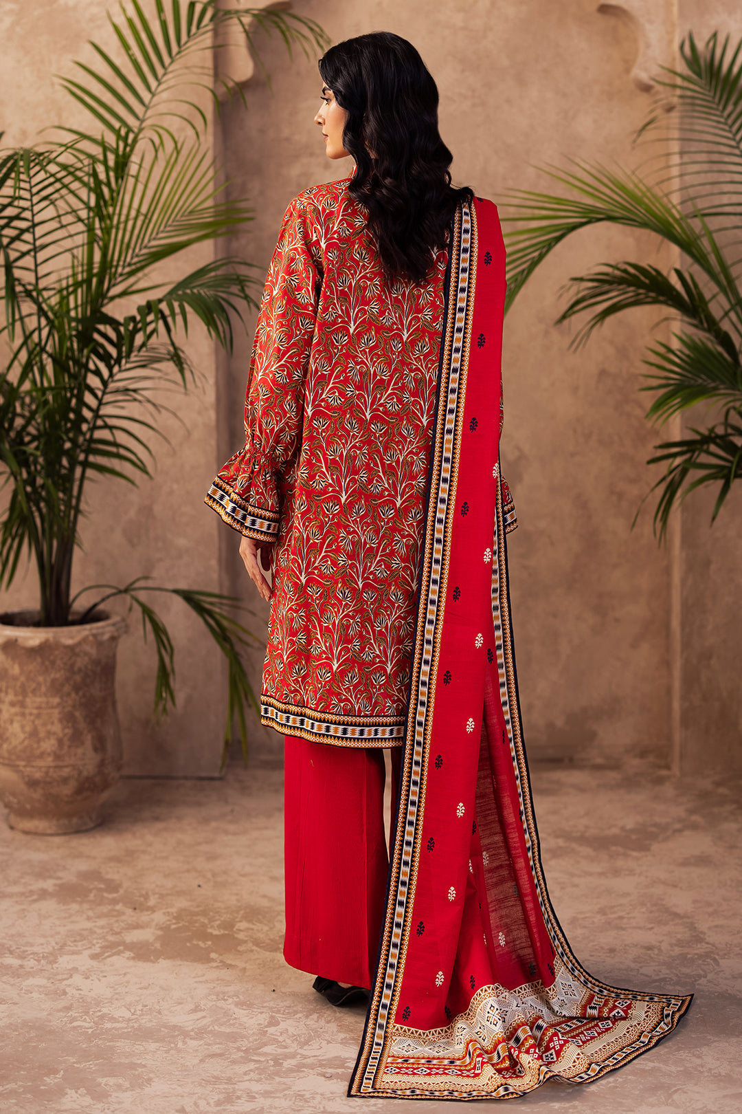 Zellbury | Unstitched 3 Piece Khaddar | Shirt Shalwar Dupatta - 0189 - House Of Zarish