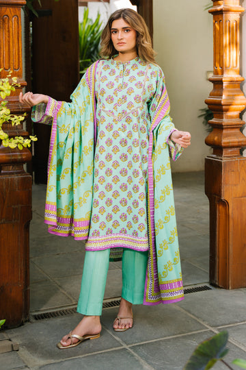 Zellbury | Unstitched 3 Piece Khaddar | Shirt Shalwar Dupatta - 0192 - Libasekhas