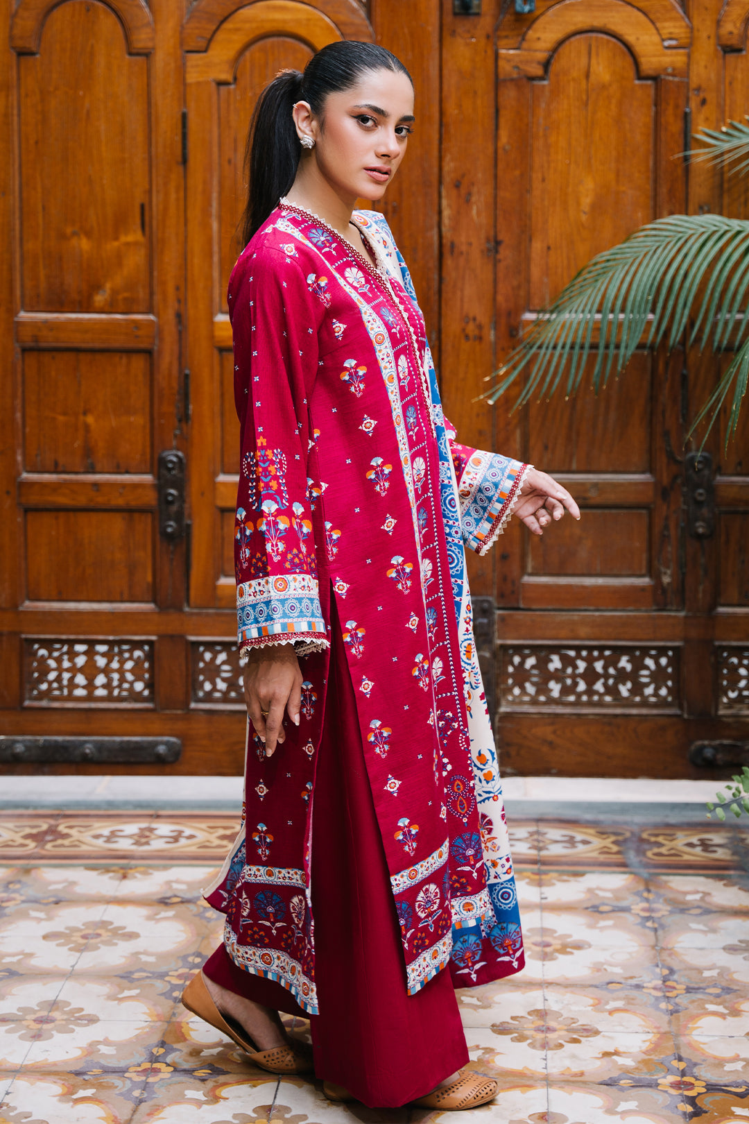 Zellbury | Unstitched 3 Piece Khaddar | Shirt Shalwar Dupatta - 0197 - House Of Zarish
