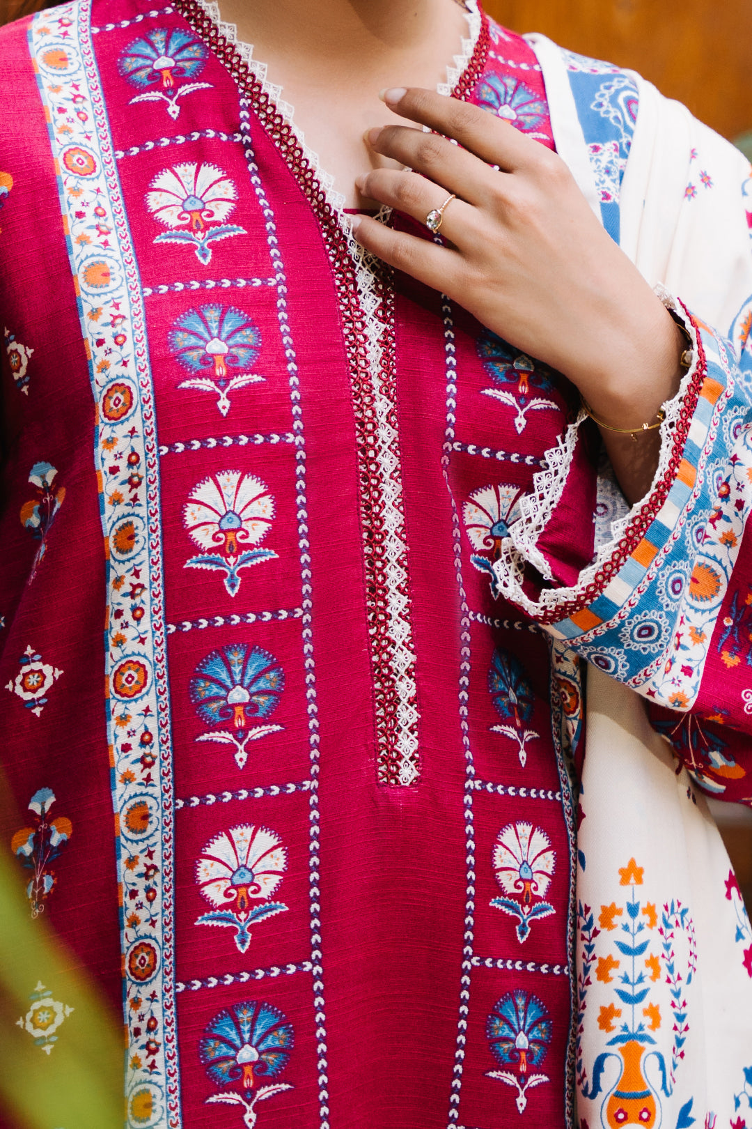 Zellbury | Unstitched 3 Piece Khaddar | Shirt Shalwar Dupatta - 0197 - House Of Zarish