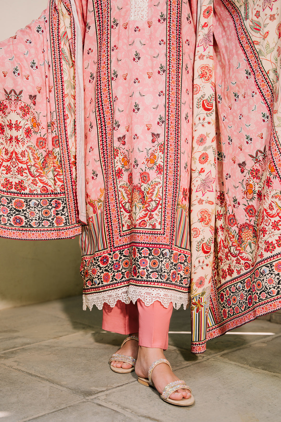 Zellbury | Unstitched 3 Piece Viscose | Shirt Shalwar Dupatta - 0199 - House Of Zarish