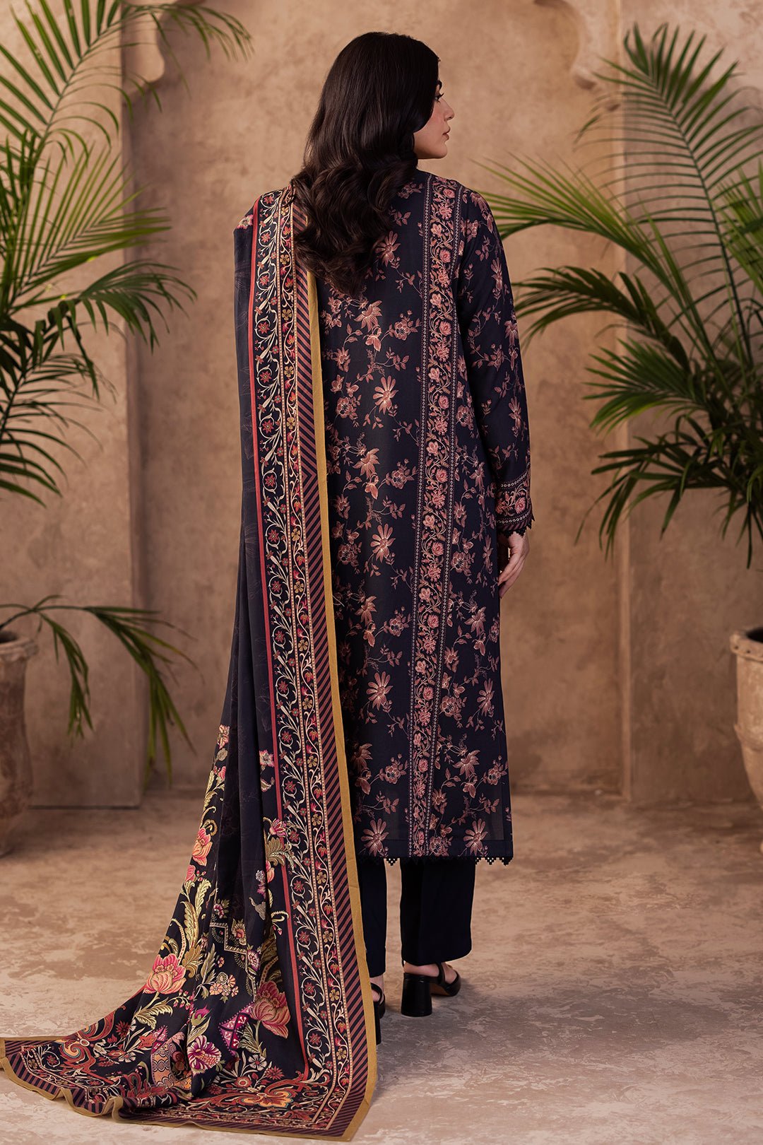 Zellbury | Unstitched 3 Piece Viscose | Shirt Shalwar Dupatta - 0200 - House Of Zarish
