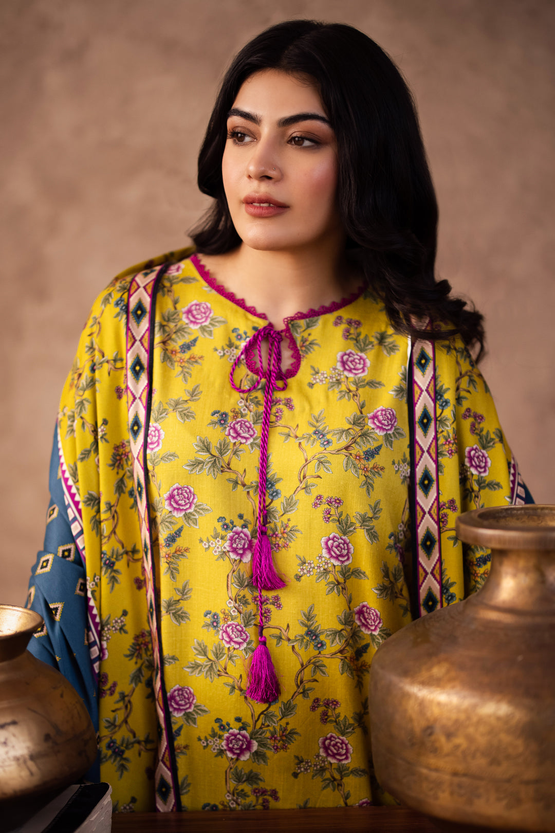 Zellbury | Unstitched 3 Piece Viscose | Shirt Shalwar Dupatta - 0201 - House Of Zarish