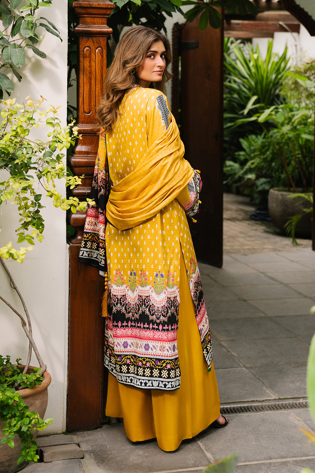 Zellbury | Unstitched 3 Piece Viscose | Shirt Shalwar Dupatta - 0205 - House Of Zarish