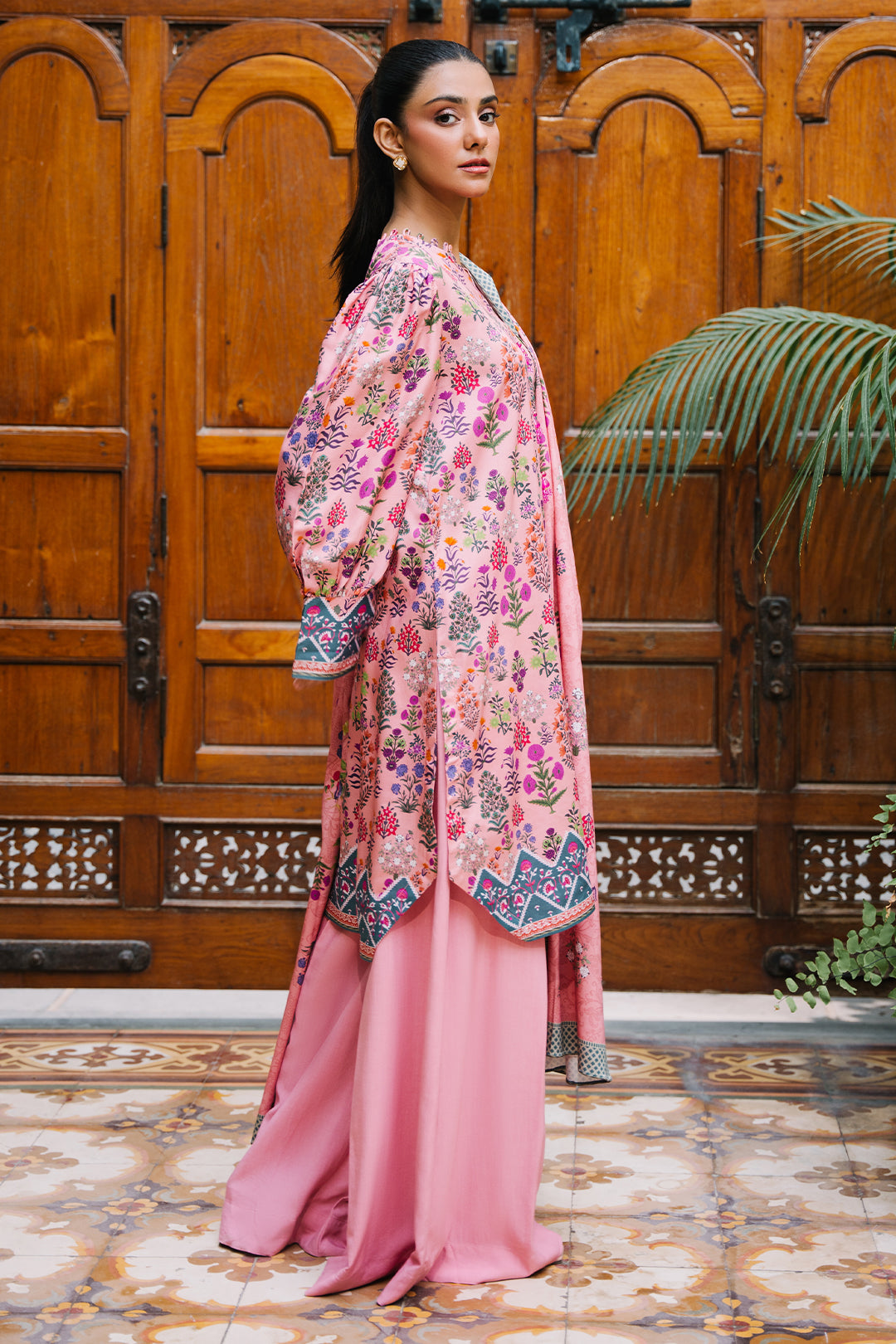 Zellbury | Unstitched 3 Piece Viscose | Shirt Shalwar Dupatta - 0206 - House Of Zarish