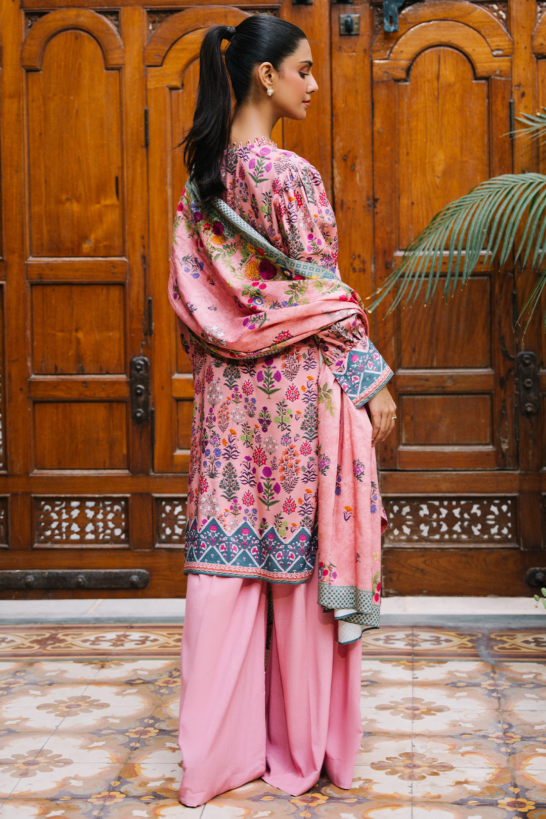 Zellbury | Unstitched 3 Piece Viscose | Shirt Shalwar Dupatta - 0206 - House Of Zarish