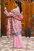 Zellbury | Unstitched 3 Piece Viscose | Shirt Shalwar Dupatta - 0206 - House Of Zarish