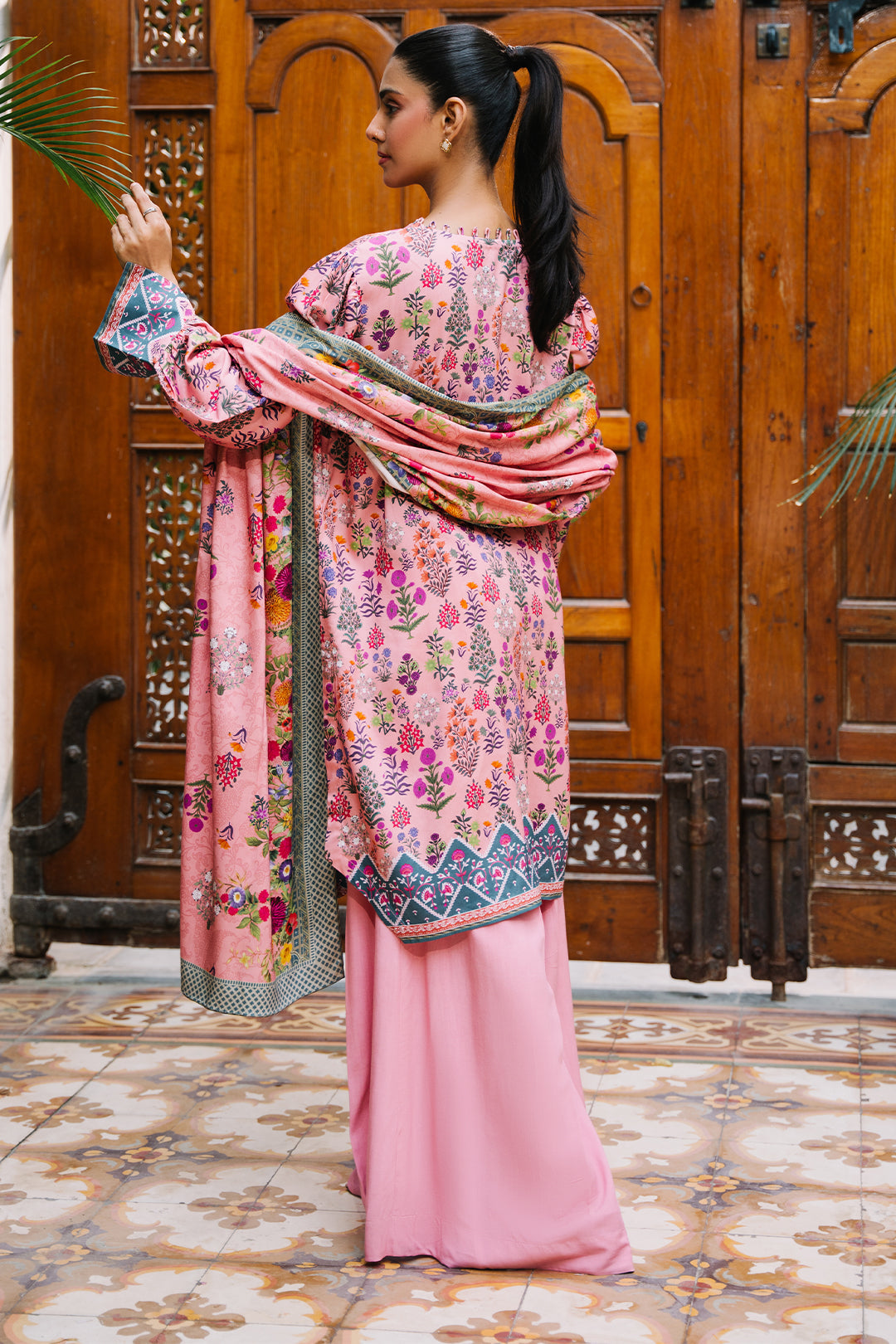 Zellbury | Unstitched 3 Piece Viscose | Shirt Shalwar Dupatta - 0206 - House Of Zarish