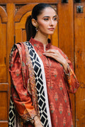 Zellbury | Unstitched 3 Piece Viscose | Shirt Shalwar Dupatta - 0208 - House Of Zarish