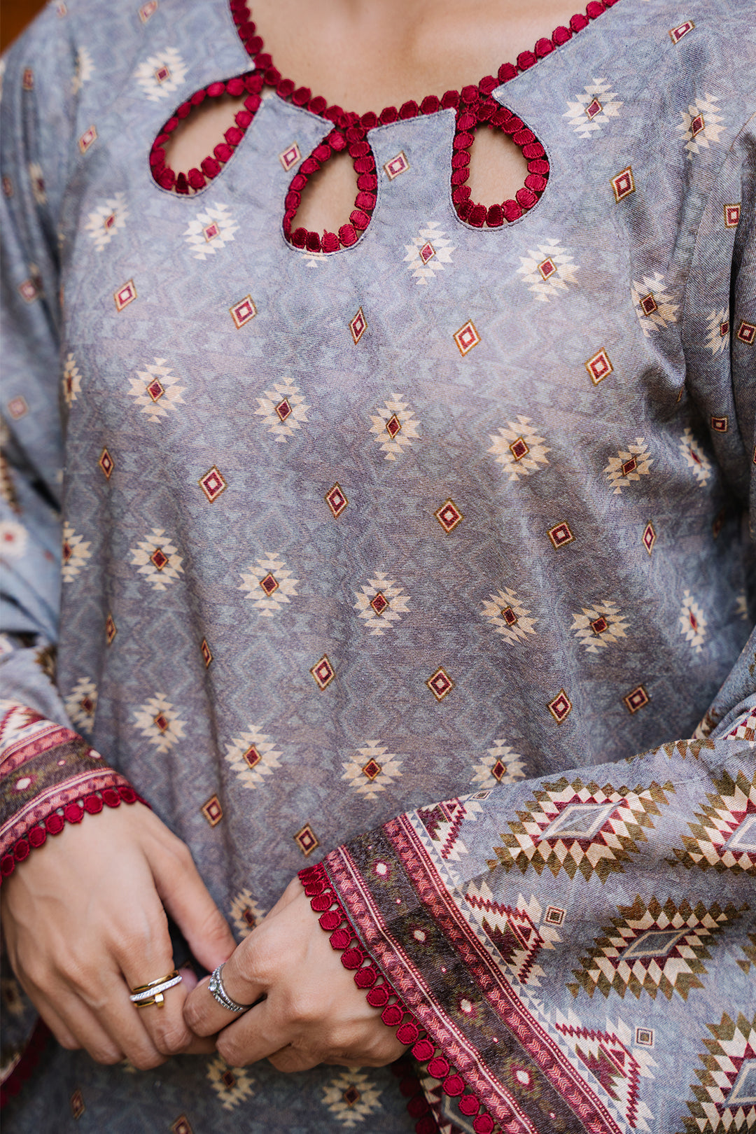 Zellbury | Unstitched 3 Piece Karandi | Shirt Shalwar Dupatta - 0209 - House Of Zarish