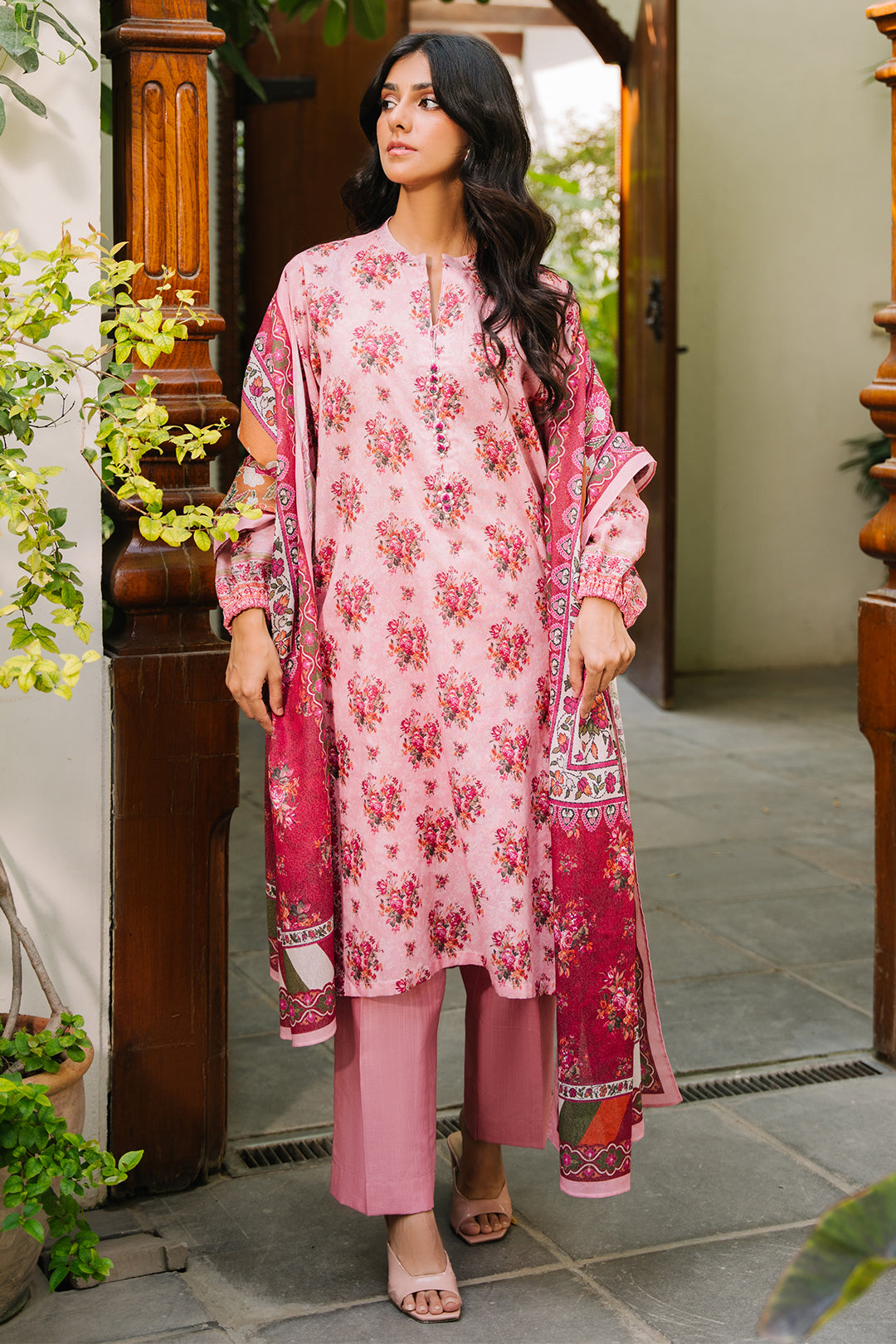 Zellbury | Unstitched 3 Piece Khaddar | Shirt Shalwar Dupatta - 0212 - House Of Zarish